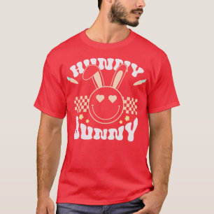 Hunny Bunny Smile Face Checkerboard Pattern  T-Shirt