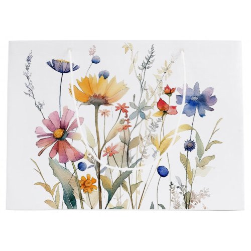 Hunny Watercolor Wildflower Gift Bag