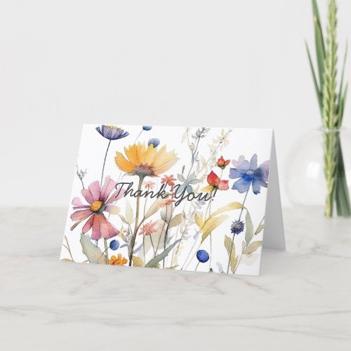 Hunny Wildflower Folded Thank You Card