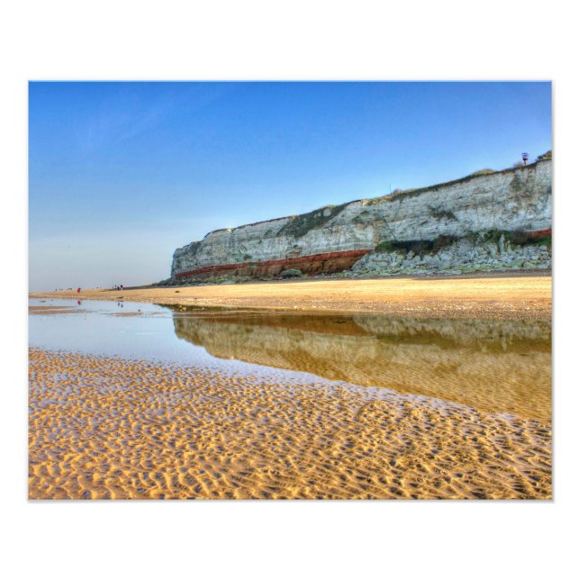 Hunstanton Cliffs Reflected at Low Tide, Norfolk Photo Print (Front)
