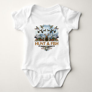 Hunt and fish baby bodysuit