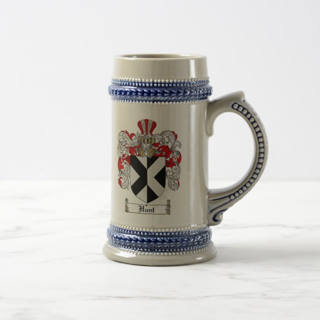 Hunt Coat of Arms Stein / Hunt Family Crest Stein (Right)