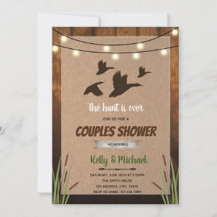 Hunt is over couples shower invitation