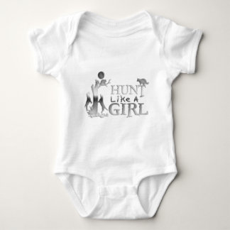 HUNT LIKE A GIRL COON HUNTING BABY BODYSUIT