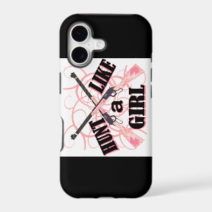 Hunt Like a Girl Pink Camo Rifle iPhone Case