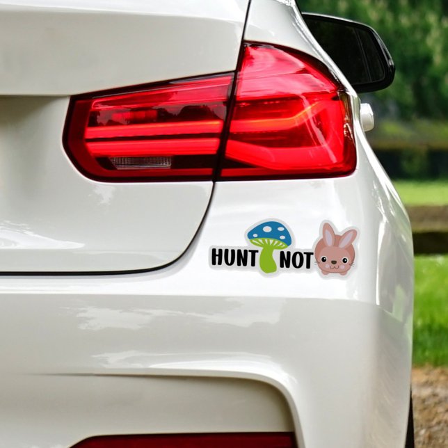 Hunt Mushrooms Not Animals, Vegan  Sticker (Creator Uploaded)