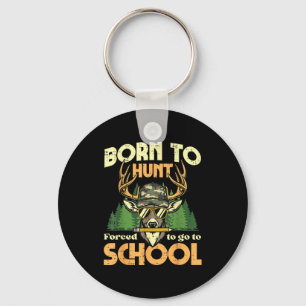 Hunt school deer camo hunting boys kids youth keychain