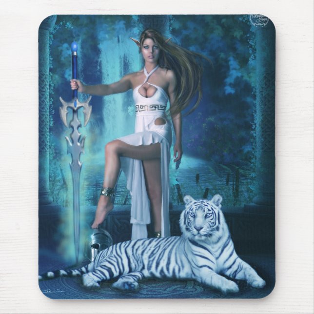 Hunter and Pet Tiger 1 (Mousepad) Mouse Pad (Front)
