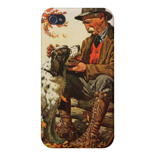Hunter and Spaniel iPhone Case (Back)