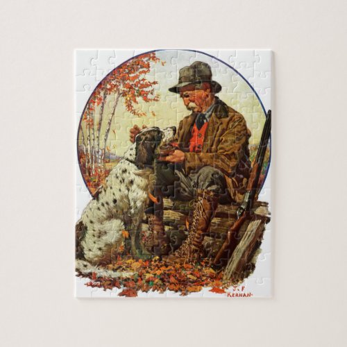 Hunter and Spaniel Jigsaw Puzzle