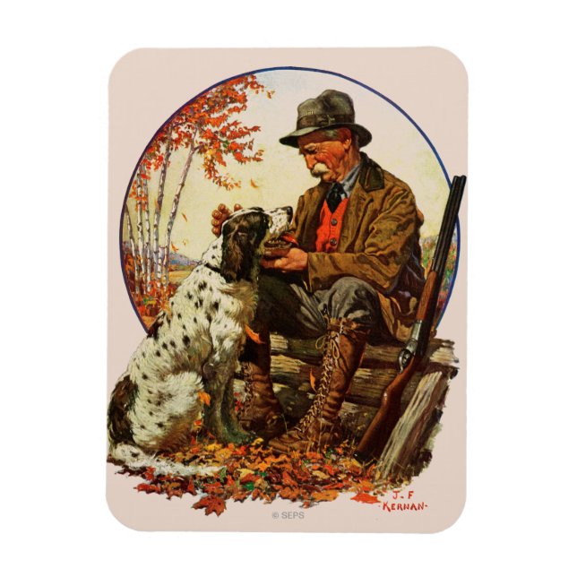 Hunter and Spaniel Magnet (Vertical)