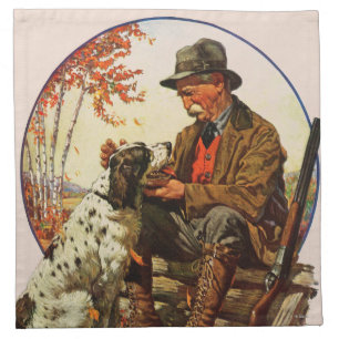 Hunter and Spaniel Napkin