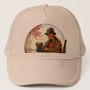 Hunter And Spaniel Trucker Hat by PostSports at Zazzle