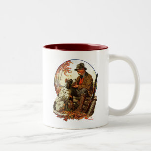 Hunter and Spaniel Two-Tone Coffee Mug