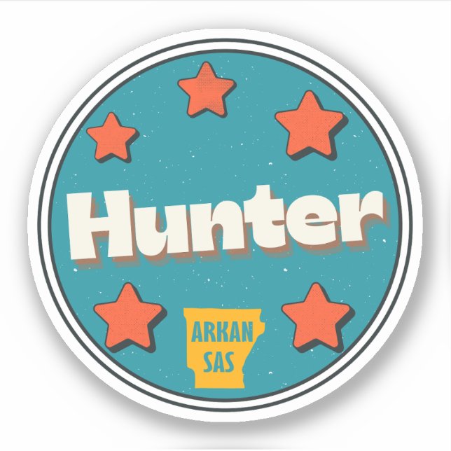 Hunter, Arkansas  Sticker (Front)