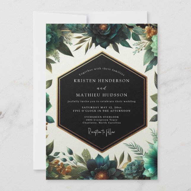 Hunter Auburn Gloaming Wedding Invitation (Front)