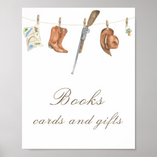 Hunter baby shower - books, cards and gifts poster