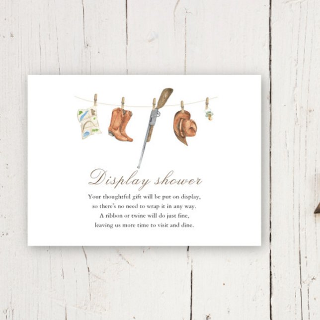 Hunter Baby shower Display shower Enclosure Card (Creator Uploaded)