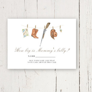Hunter baby shower - How big is mommy's belly  Enclosure Card