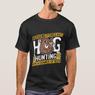 Hunter Beer Hunt Wildlife Hog Hunting T-Shirt
