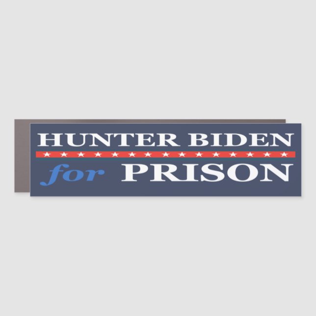 HUNTER BIDEN FOR PRISON  CAR MAGNET (Front)