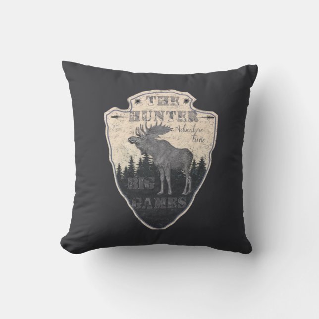 Hunter , Big Games, Adventure time Coffee Mug Thro Outdoor Pillow (Front)