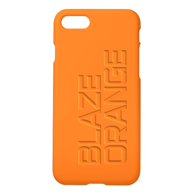 Hunter Blaze Orange High Visibility Hunting iPhone Case (Back)