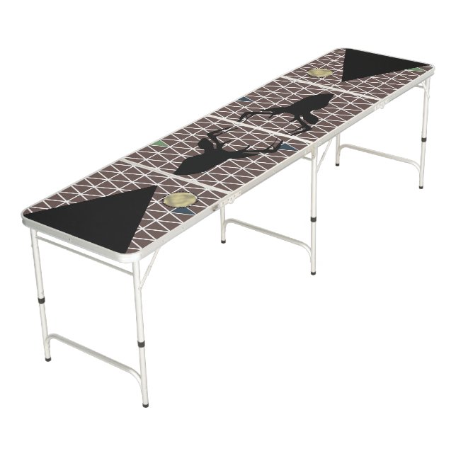 Hunter Buck Pixel Long Beer Pong Table (Angled)