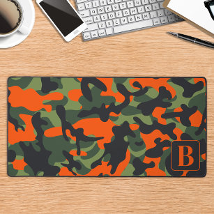 Hunter Camo Personalized Monogram Camouflage Desk Mat