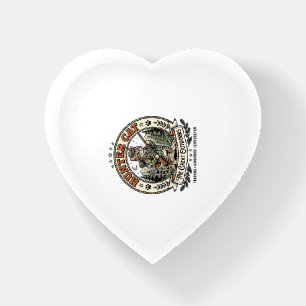 Hunter Cat Hunting Outdoorsman Cat Vintage Vector Paperweight