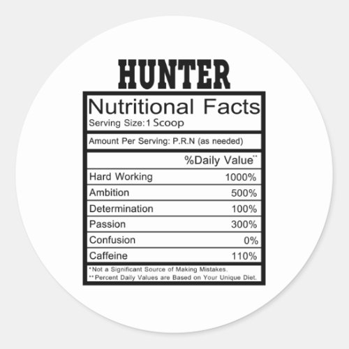 Hunter Classic Round Sticker