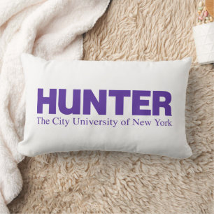 Hunter College CUNY Academic Logo Lumbar Pillow