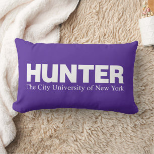 Hunter College CUNY Academic Logo Lumbar Pillow