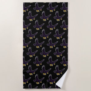 Hunter College Hawk Beach Towel