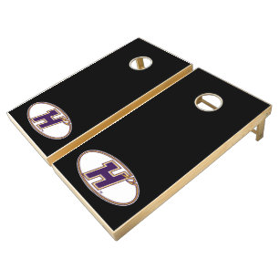 Hunter College Hawks Athletic Logo Cornhole Set