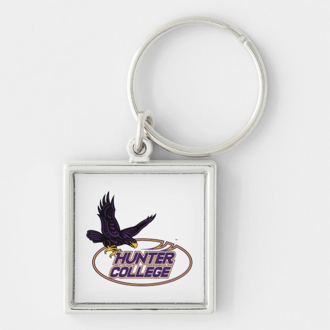 Hunter College Hawks Mascot Keychain (Front)