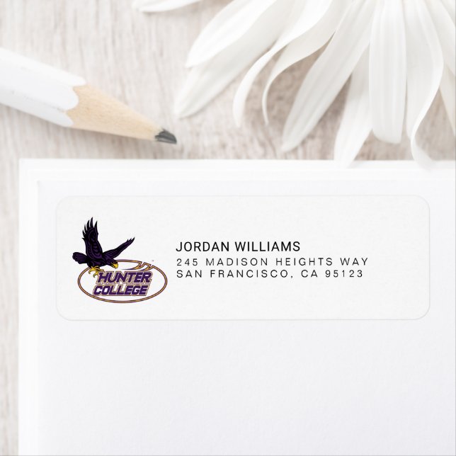 Hunter College Hawks Mascot Label (Insitu)