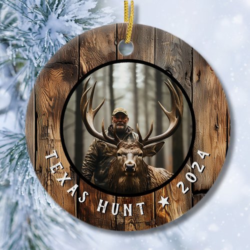 Hunter Commemorative Keepsake Year Ceramic Ornament