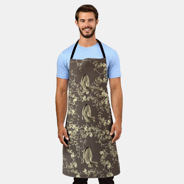 Hunter Country Wood Knot Buck Deer Apron (Worn)