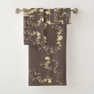 Hunter Country Wood Knot Buck Deer Bath Towel Set