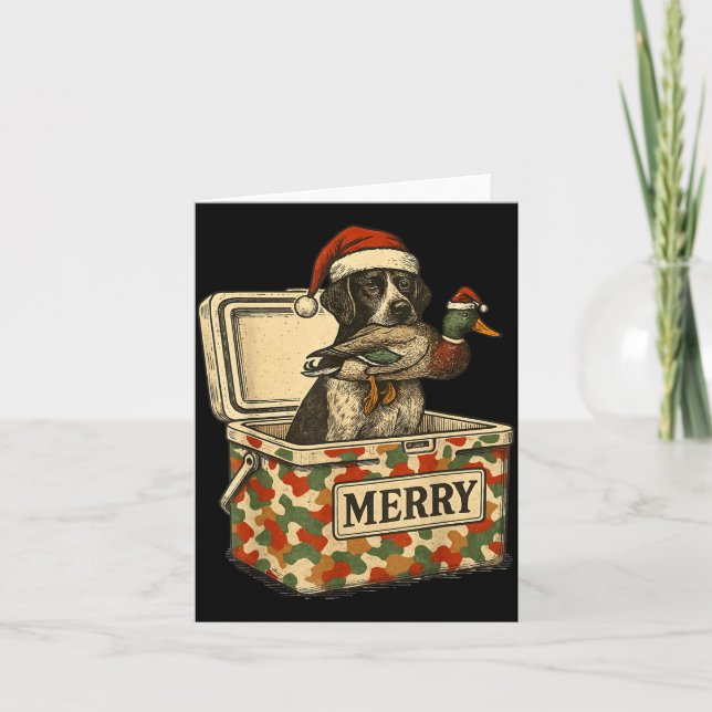 Hunter Dad Christmas Mallard Xmas Duck Lover Women Card (Front)