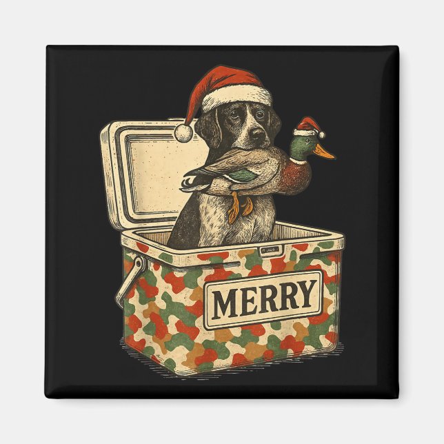 Hunter Dad Christmas Mallard Xmas Duck Lover Women Magnet (Front)