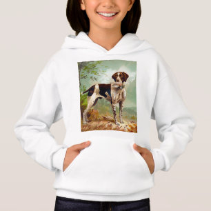 Hunter dog with bird in mouth hoodie