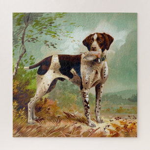 Hunter dog with bird in mouth jigsaw puzzle