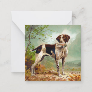 Hunter dog with bird in mouth note card