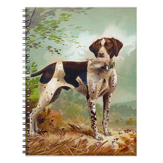 Hunter dog with bird in mouth notebook (Front)