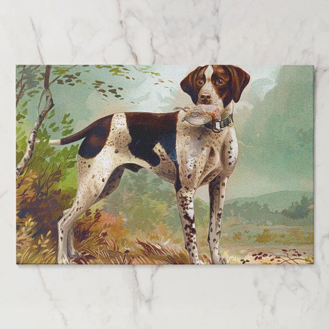 Hunter dog with bird in mouth paper pad (Front)