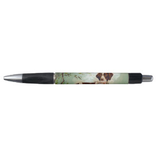 Hunter dog with bird in mouth pen