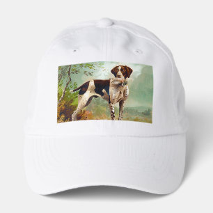 Hunter dog with bird in mouth performance cap