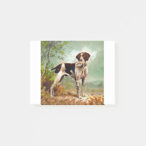 Hunter dog with bird in mouth post_it notes